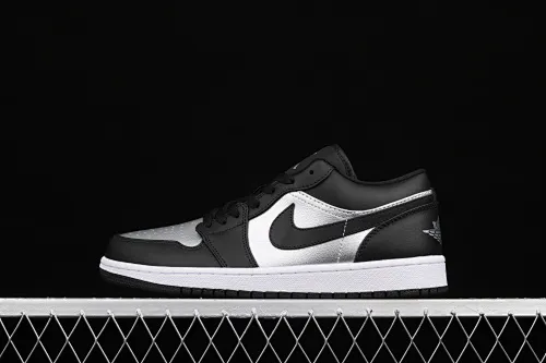 All categories Air Jordan Jordan series basketball shoes Air Jordan 1 Low X version Air Jordan 1 Low AJ1 Joe 1 low top black silver cultural and leisure sports shoes DA5551-001